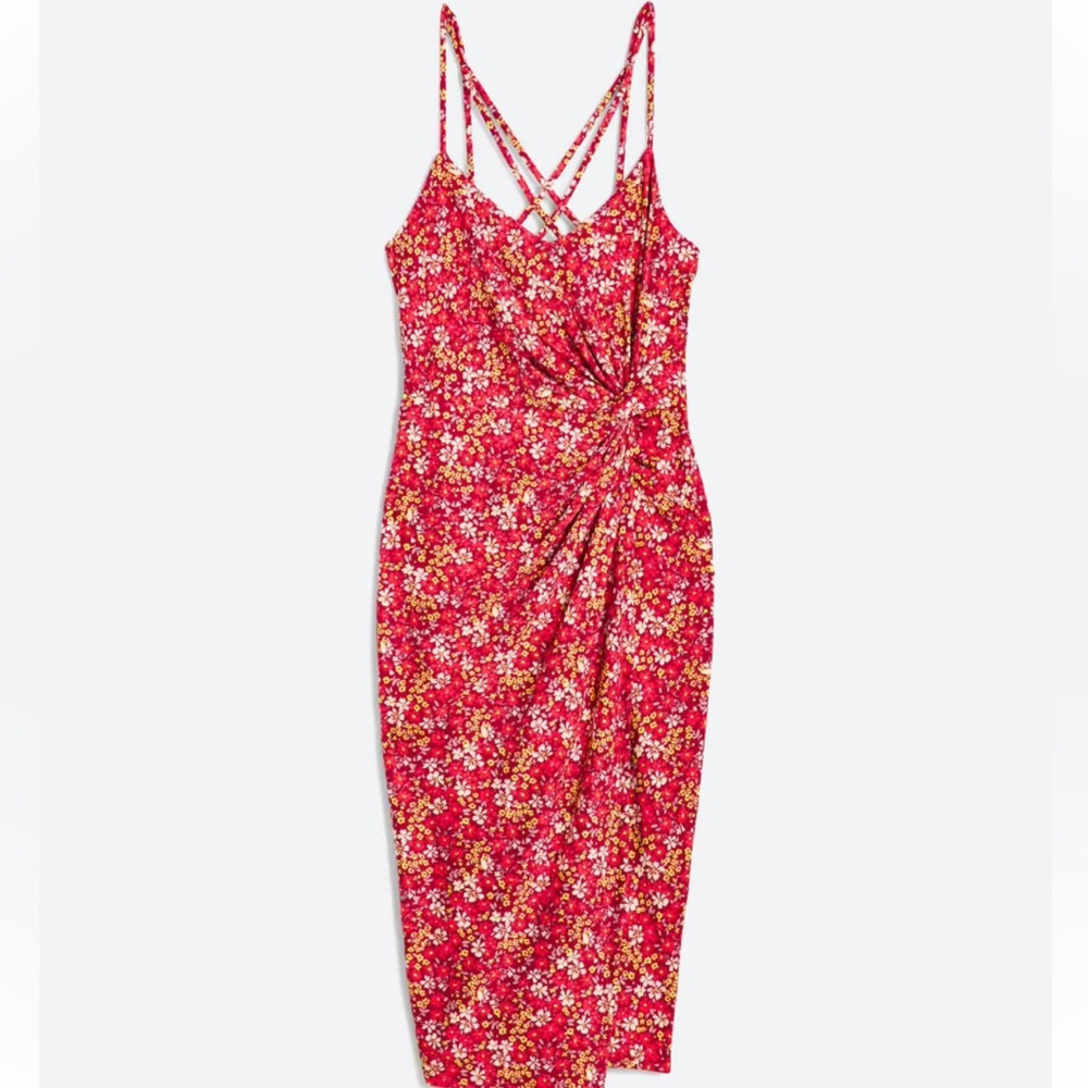 NINE BRITTON VALENCIA KNIT FITTEN MIDI DRESS